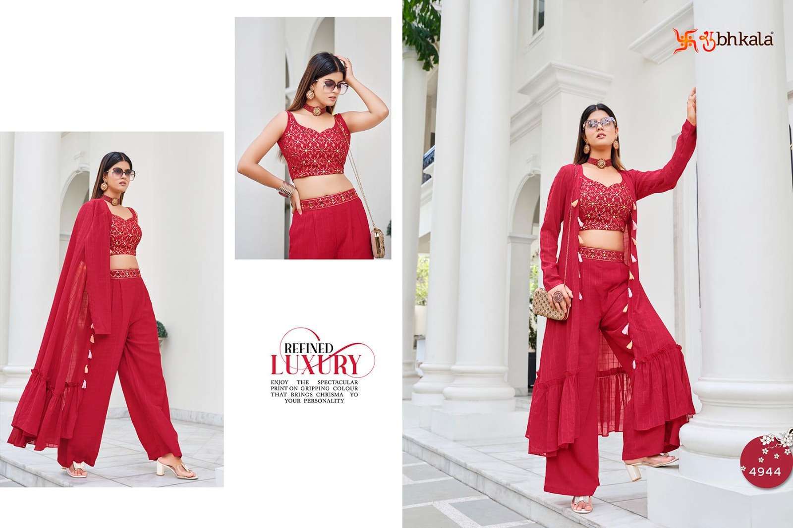 FLORY VOL. 38 mbroidered Stitched Koti Style Palazzo Co-Ords Set Kurti Wholesale