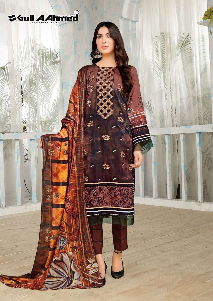 Gull AAhmed Minhal Vol-3 -  cotton Dress Material  