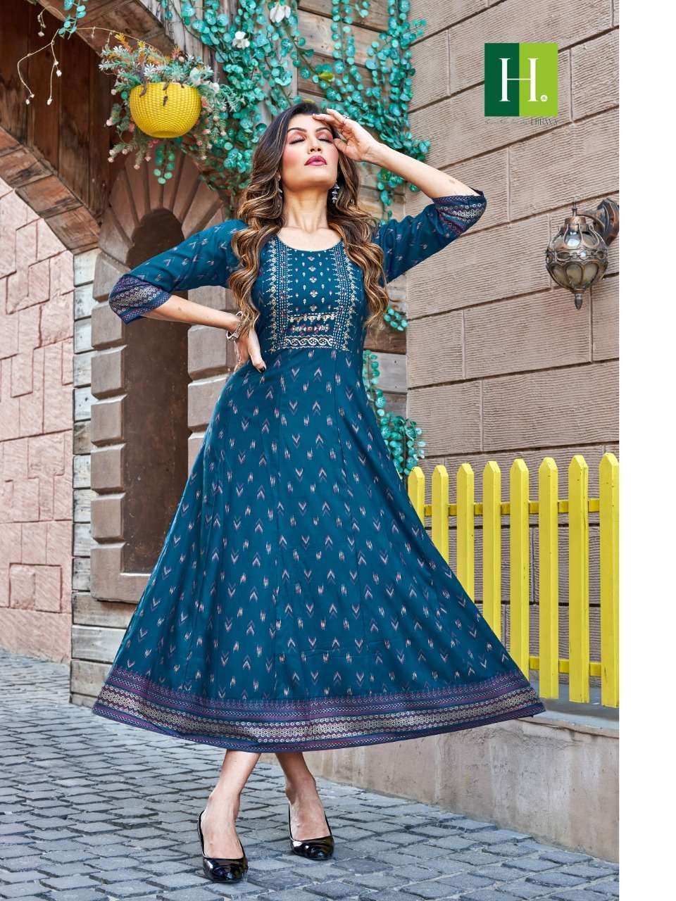 HIRWA SAMANTHA vol 4 Anarkali Kurti