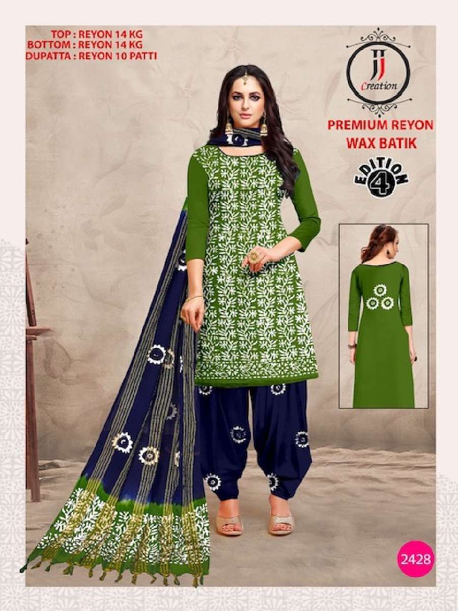 JJ Premium Rayon Wax Batik - Dress Material -