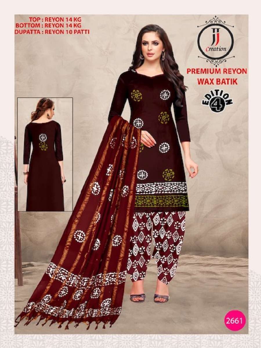 JJ Premium Rayon Wax Batik - Dress Material -