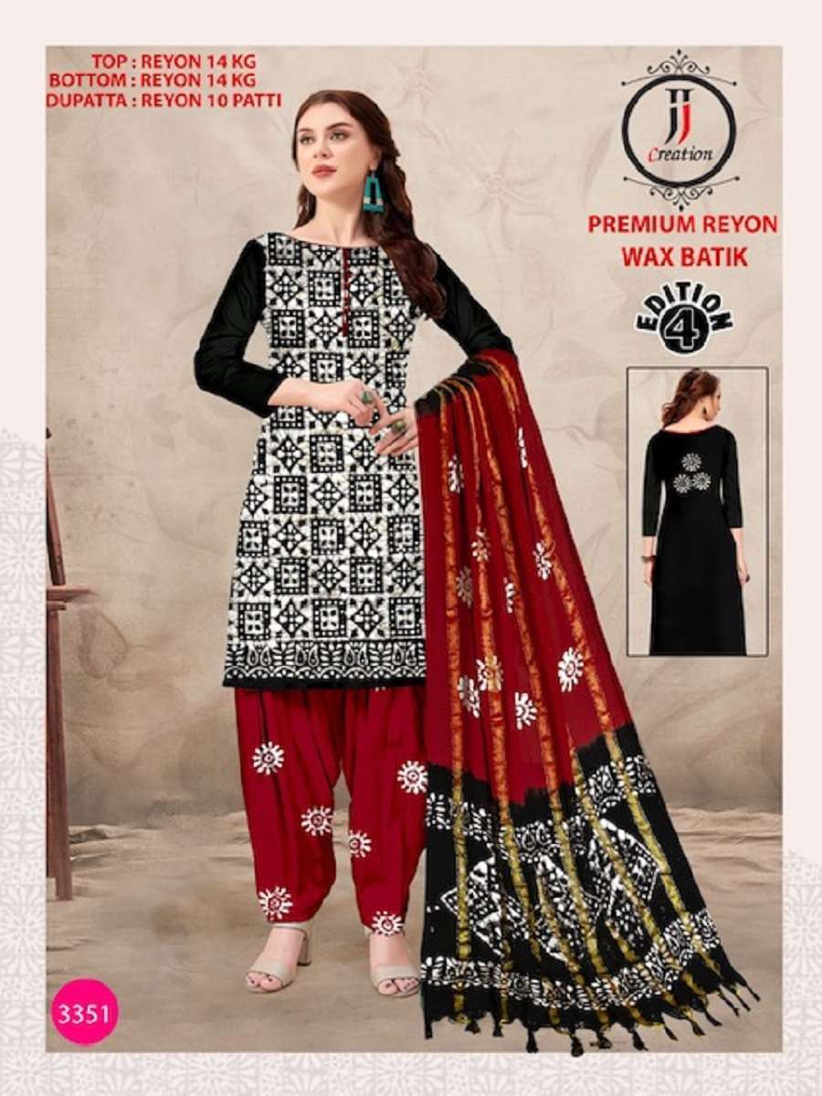 JJ Premium Rayon Wax Batik - Dress Material -