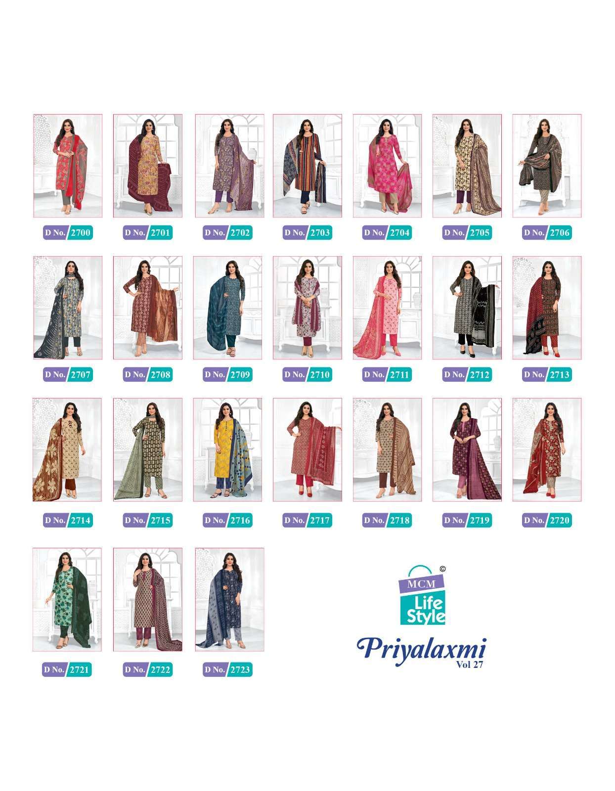 MCM Priyalaxmi Vol-27 –  Cotton Dress Material 