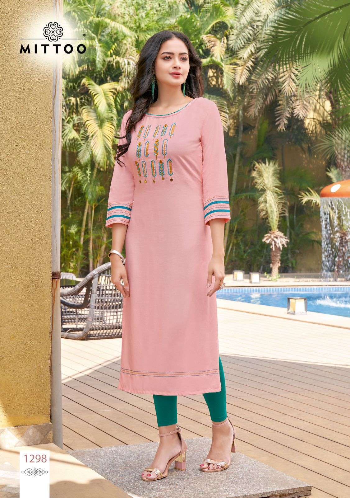 MITTOO PALAK Vol 34 Rayon  designer Kurti Wholesale 