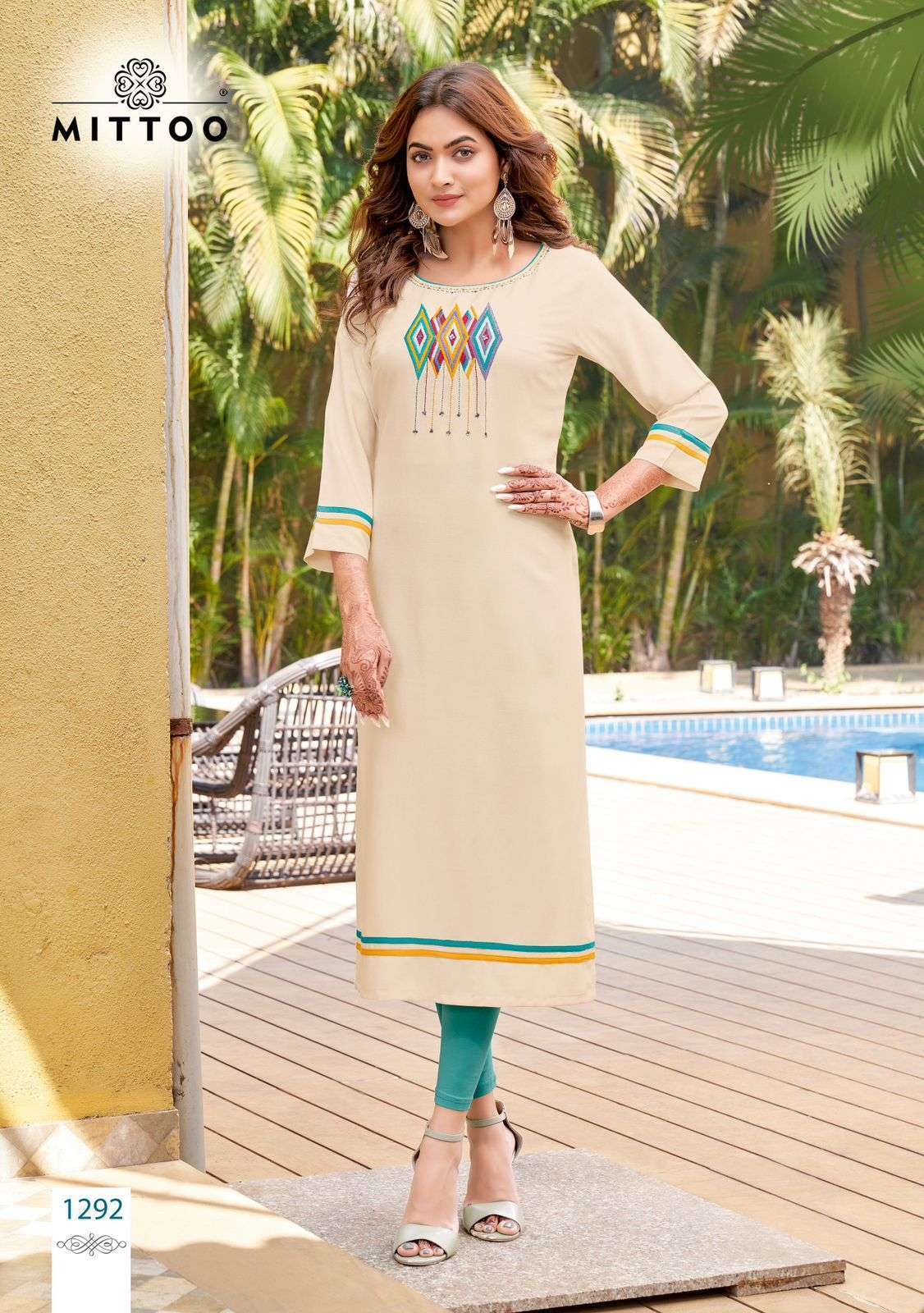 MITTOO PALAK Vol 34 Rayon  designer Kurti Wholesale 