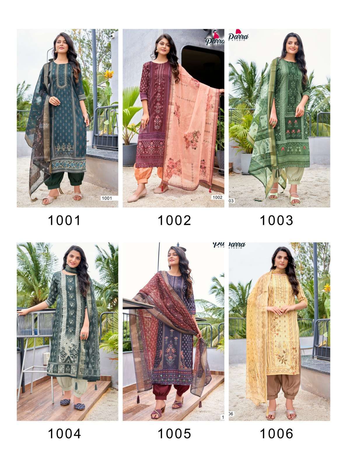 PARRA STUDIO RUBI VOL 1 Designer Kurti  Pant Dupatta Wholesale