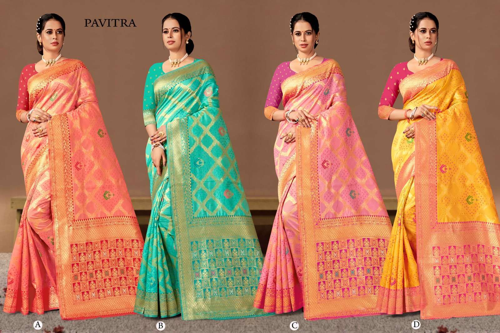 PAVITRA BY RONISHA BANARASI SILK SAREE 