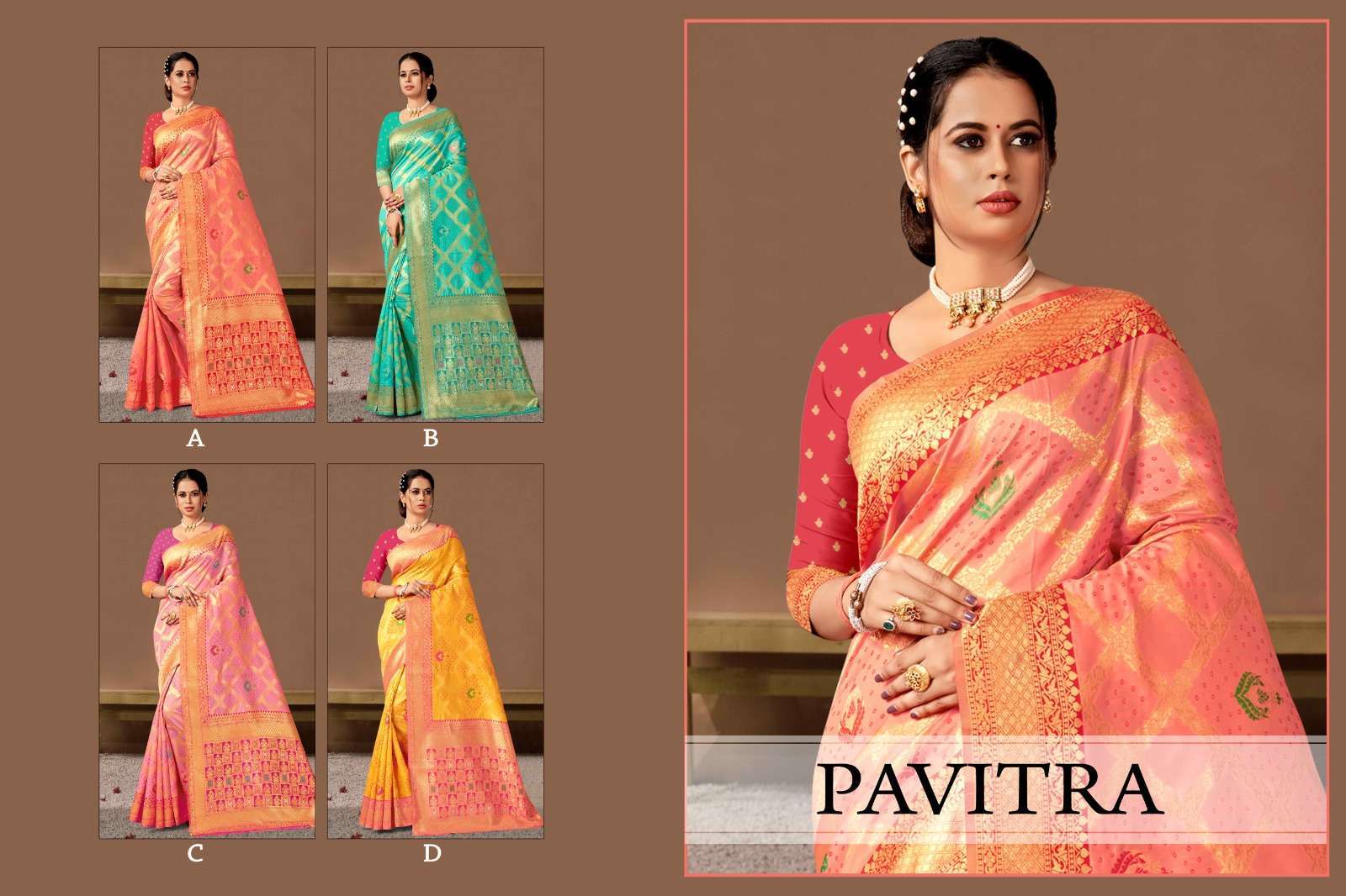 PAVITRA BY RONISHA BANARASI SILK SAREE 