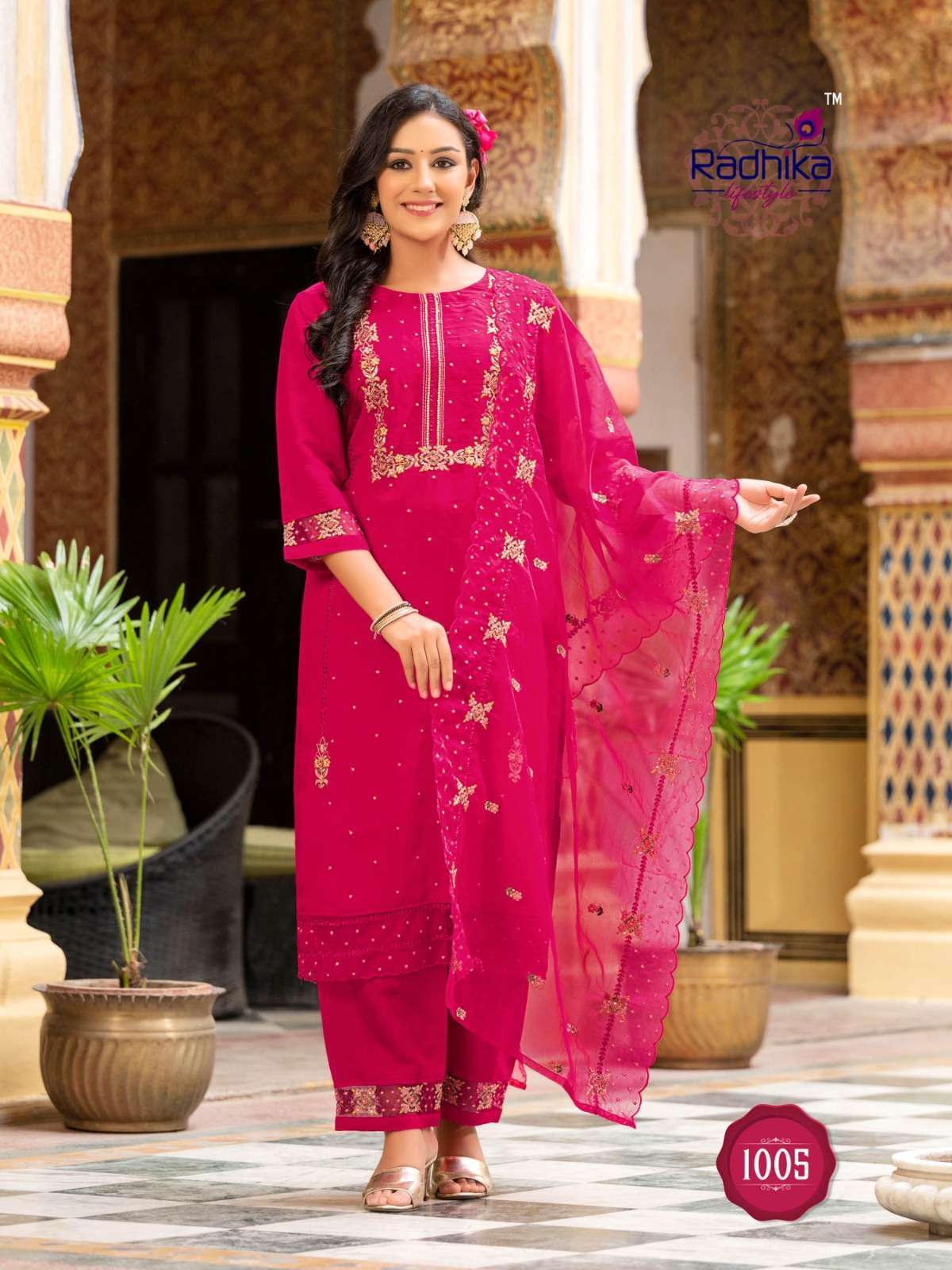 RADHIKA SEHNAZ Vol 1  designer Kurti pant dupatta 