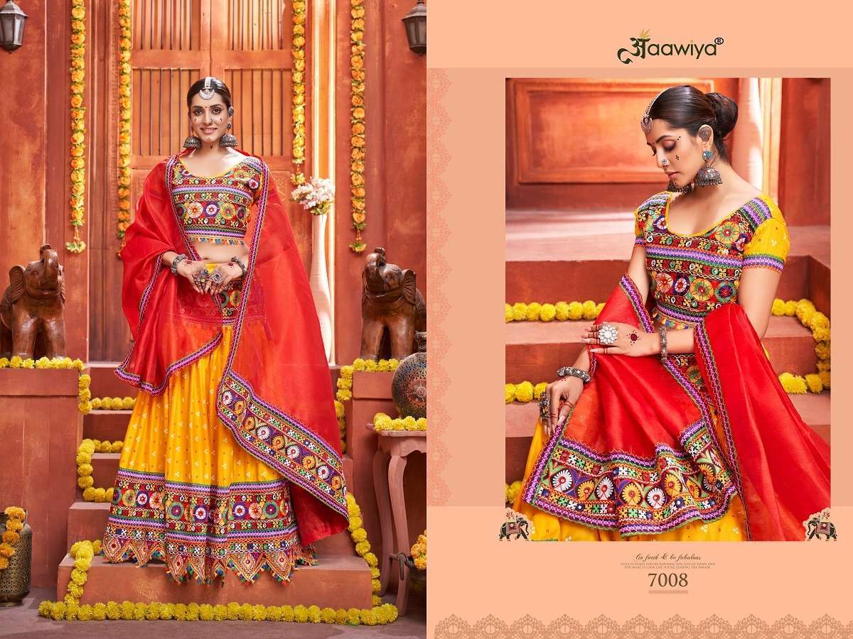 RAJWADI VOL -4 YELLOW  Navratri Lehenga Choli