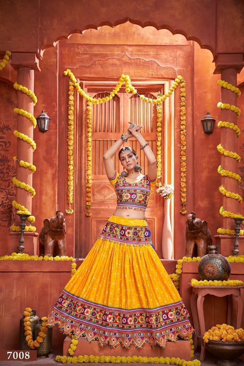 RAJWADI VOL -4 YELLOW  Navratri Lehenga Choli