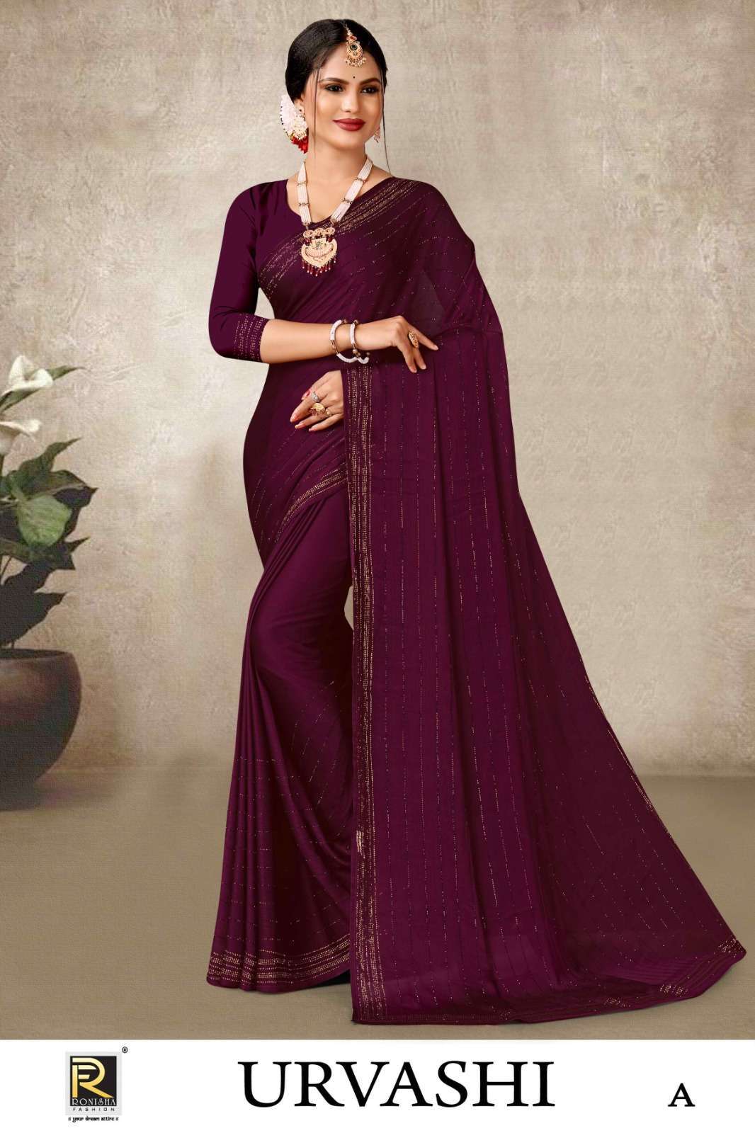 RONISHA URVASHI  FANCY FABRICS  SAREE
