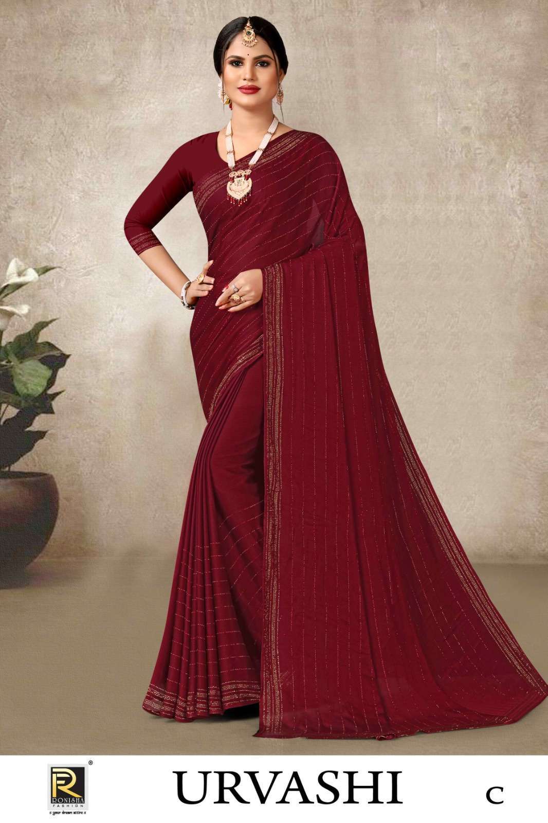 RONISHA URVASHI  FANCY FABRICS  SAREE