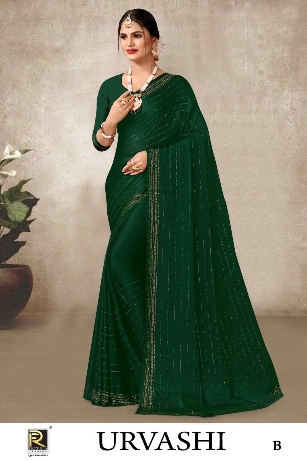 RONISHA URVASHI  FANCY FABRICS  SAREE