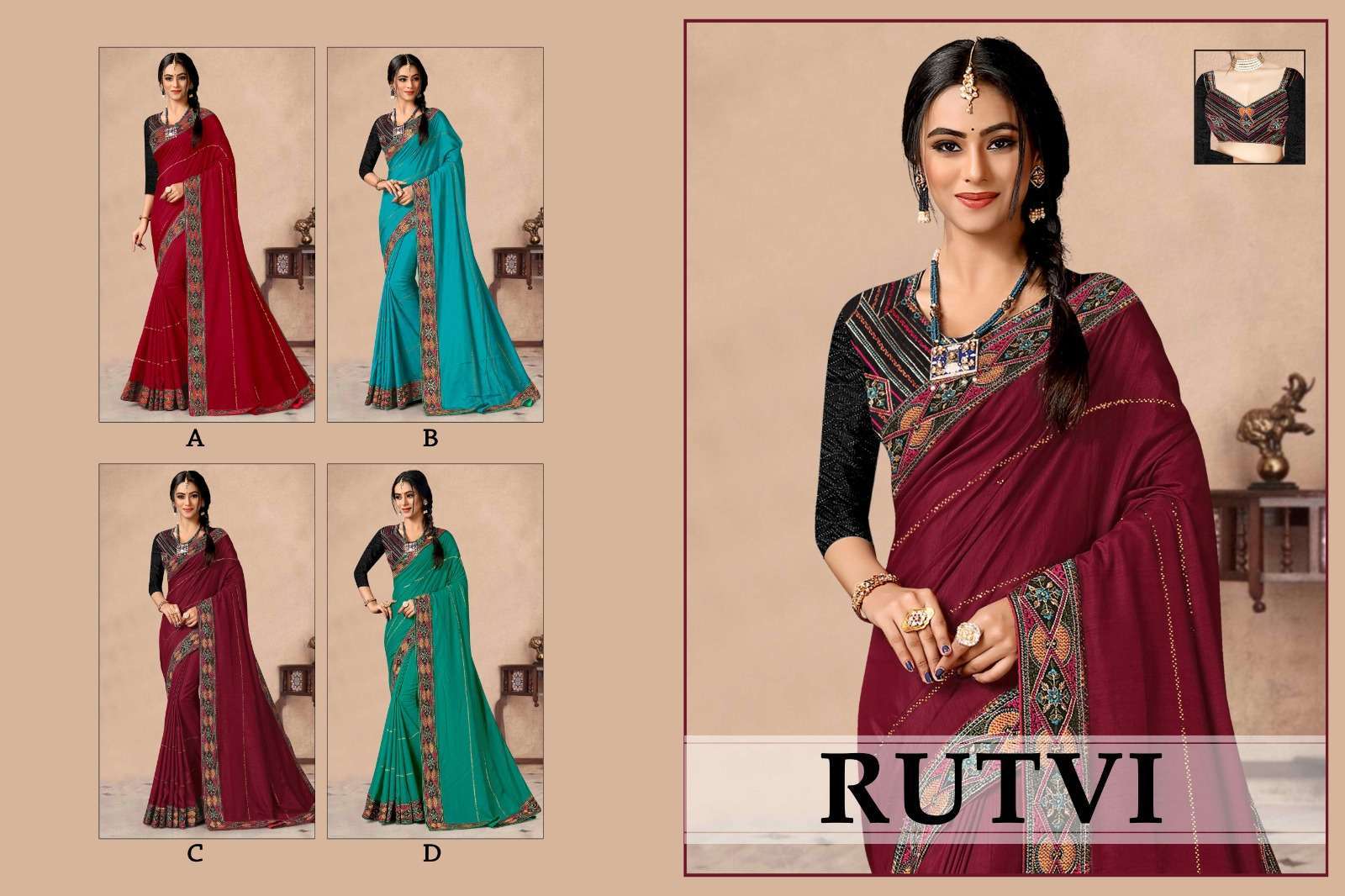 RUTVI BY RONISHA designer saree 
