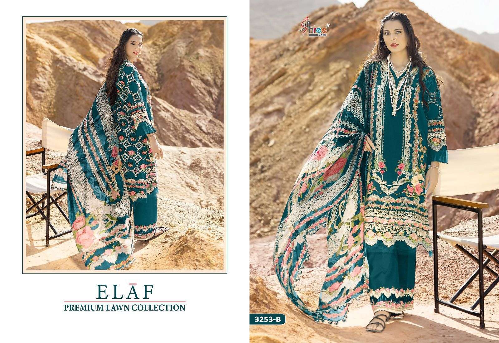 Shree Elaf Premium Lawn Chiffon Dupatta Pakistani Salwar Kammez Wholesale