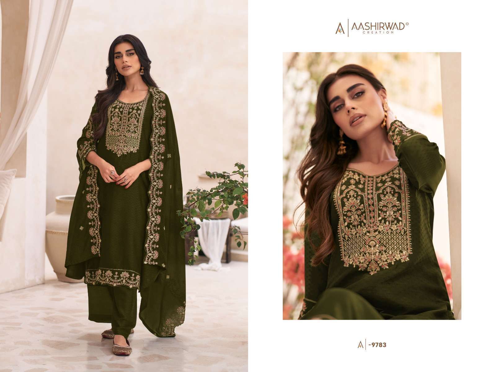 Aashirwad Gulkand Swaraj Designer Sil Salwar Kameez Manufacturer In INDIA
