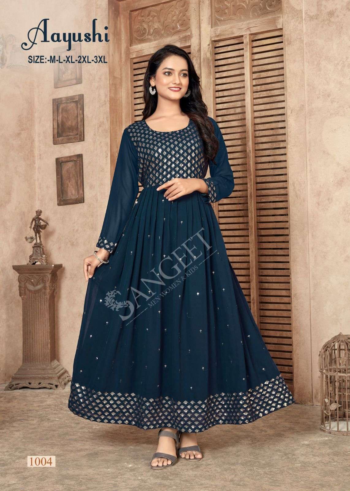Buy Shubhisha Fashion Women's Cotton Blend Blue Printed Anarkali Kurta  Online at Best Prices in India - JioMart.