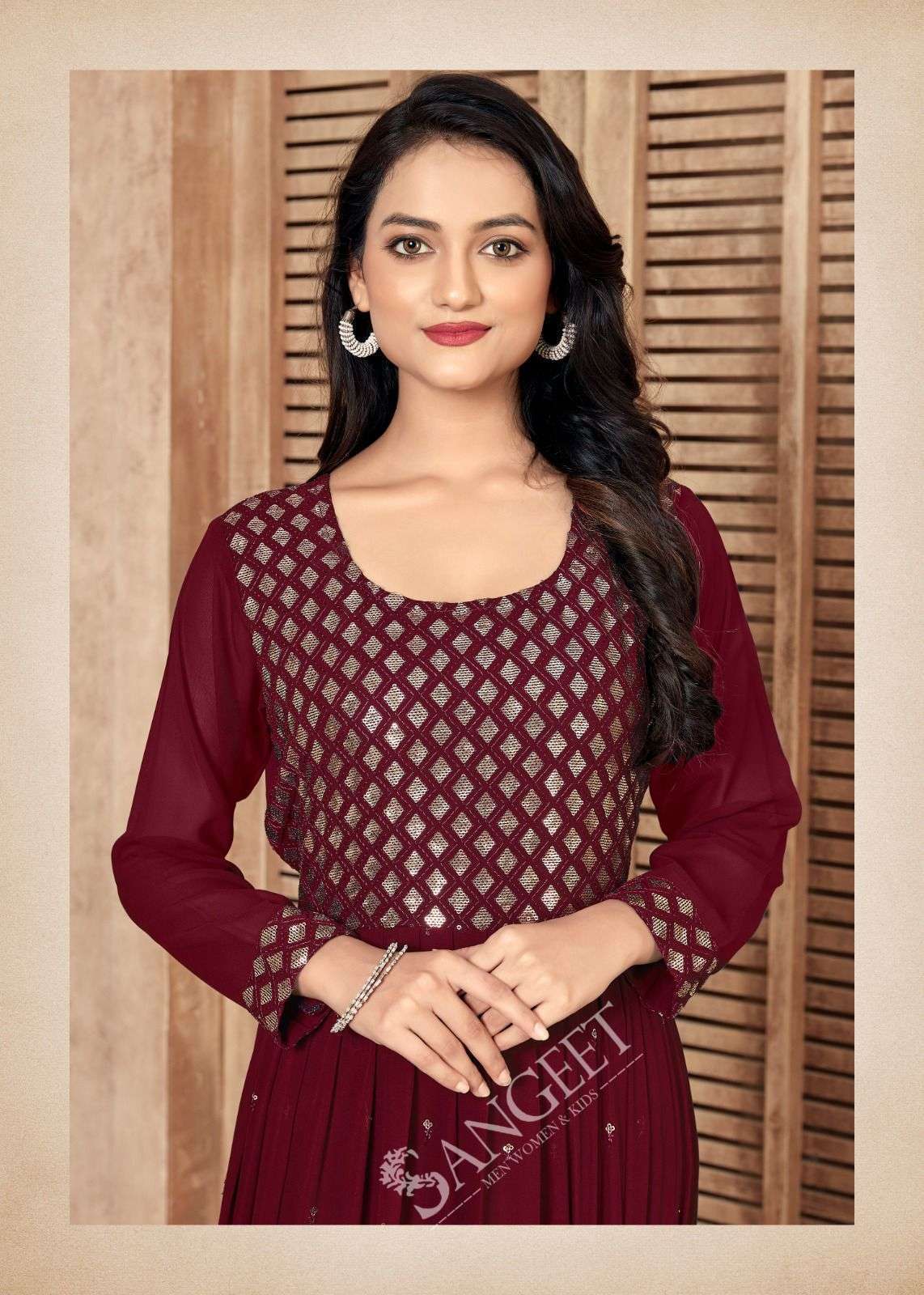 Aayushi Faux Georgette Anarkali Kurti Wholesale in INDIA