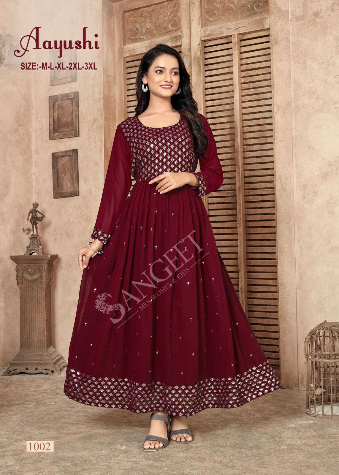 Aggregate 170+ georgette anarkali kurti