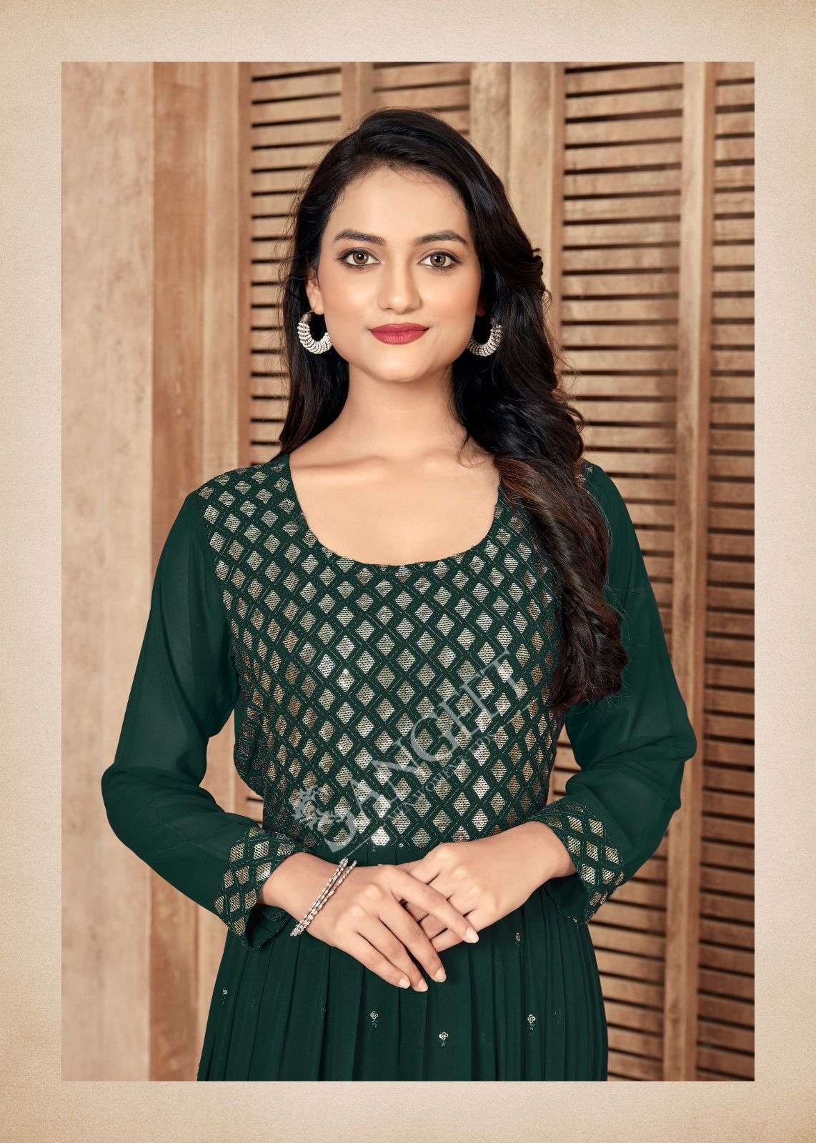 Aayushi Faux Georgette Anarkali Kurti Wholesale in INDIA