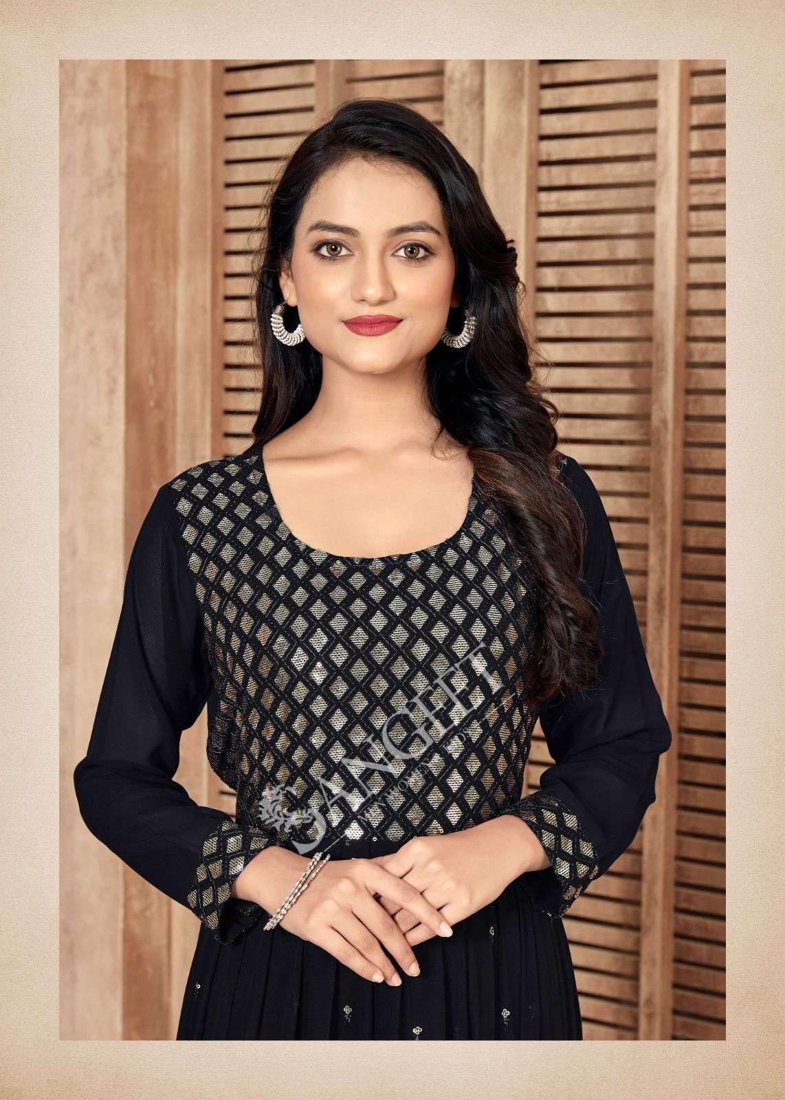 Aayushi Faux Georgette Anarkali Kurti Wholesale in INDIA