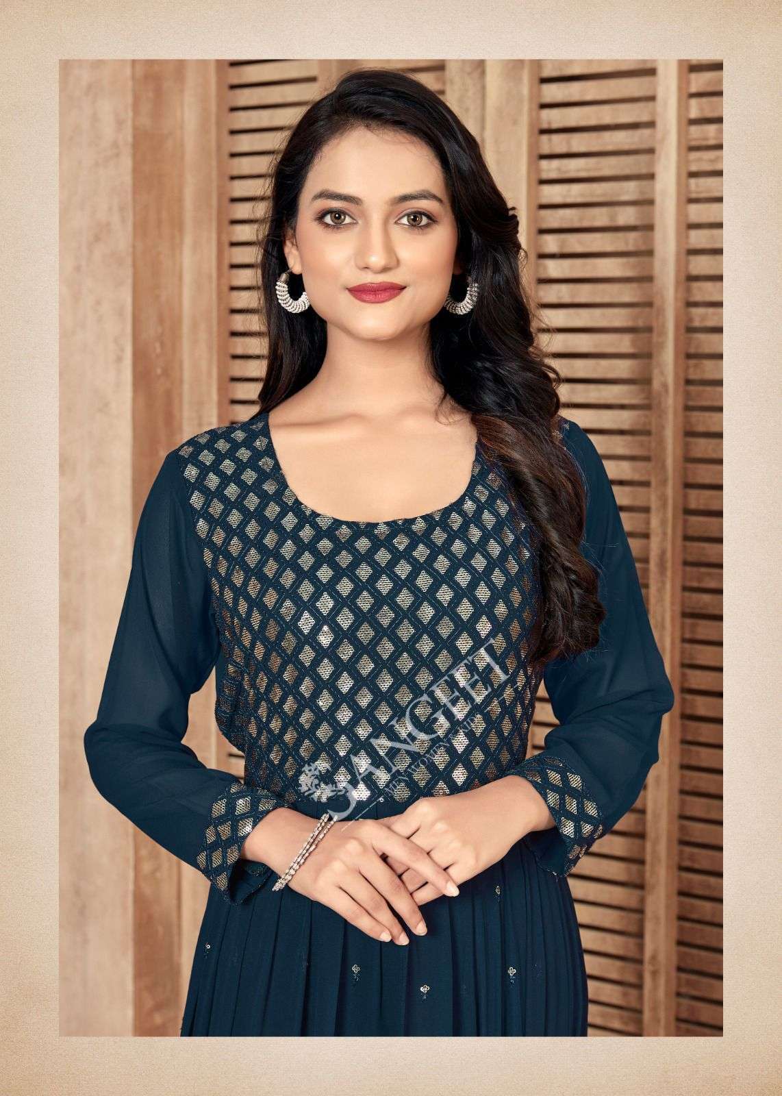 Aayushi Faux Georgette Anarkali Kurti Wholesale in INDIA