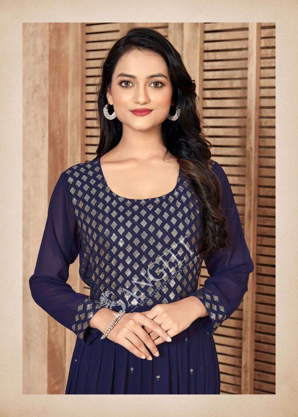 Aayushi Faux Georgette Anarkali Kurti Wholesale in INDIA