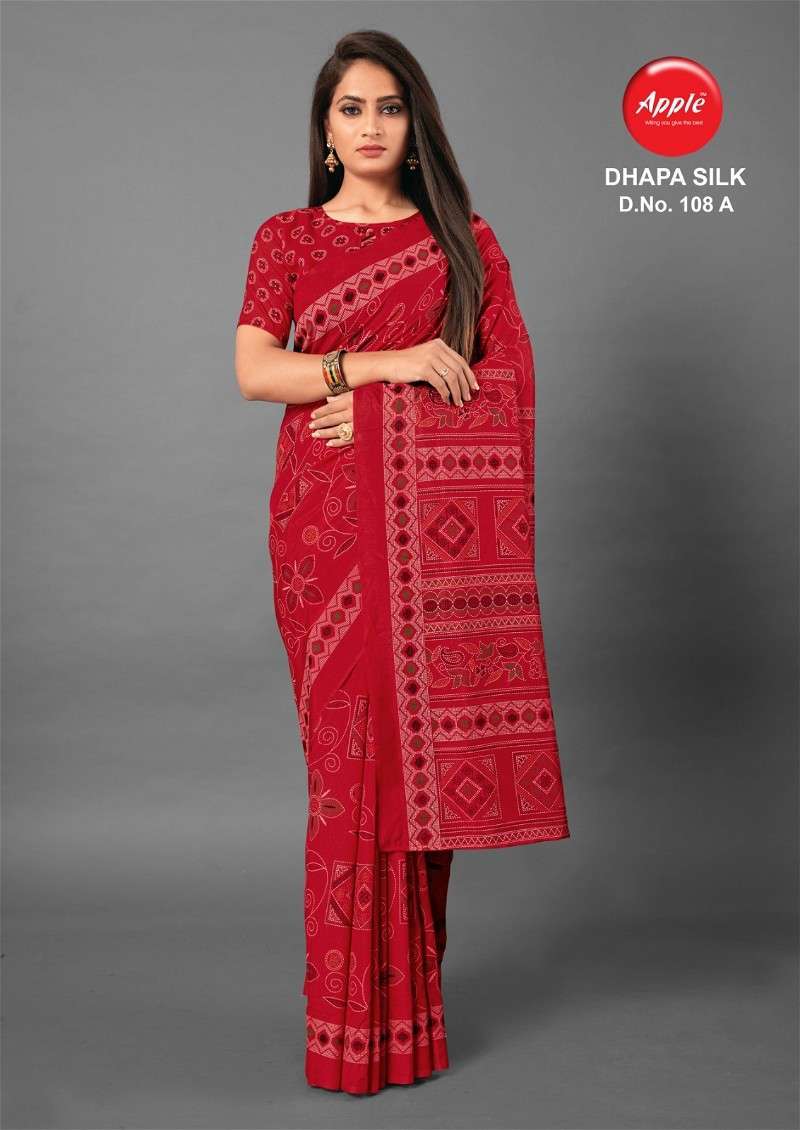 Apple Dhapa Silk 108 Manipuri Printed Saree Collection 