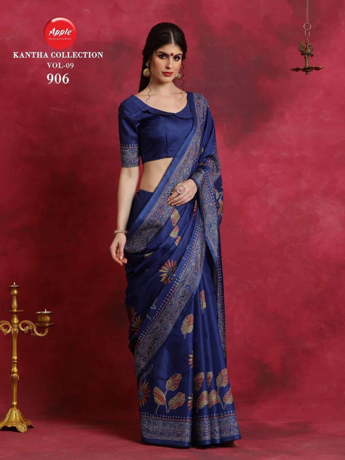 	Apple Kantha Collection Vol 9 Silk Saree Wholesale SURAT