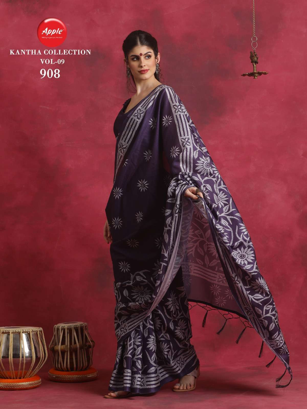 	Apple Kantha Collection Vol 9 Silk Saree Wholesale SURAT