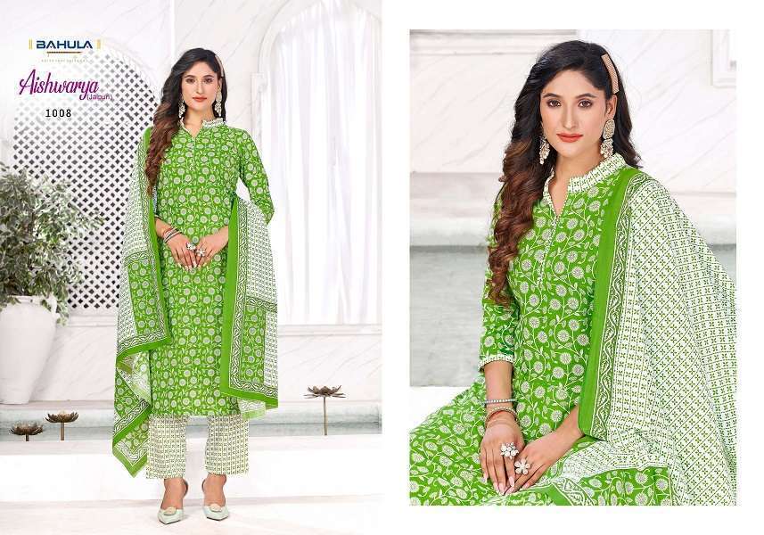 Bahula Aishwarya Jaipuri Vol-1 Cotton -Kurti Pant With Dupatta Wholesale market in india