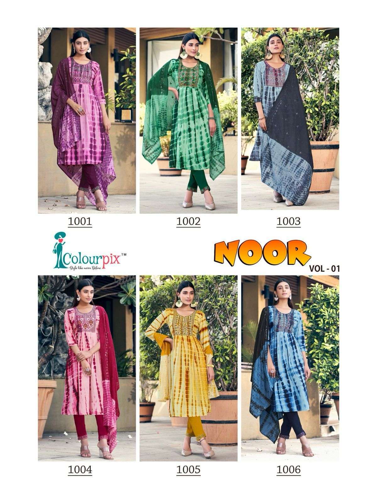 Colourpix Noor Vol 1 Heavy Fancy Kurti Pant With Dupatta Wholesale SURAT