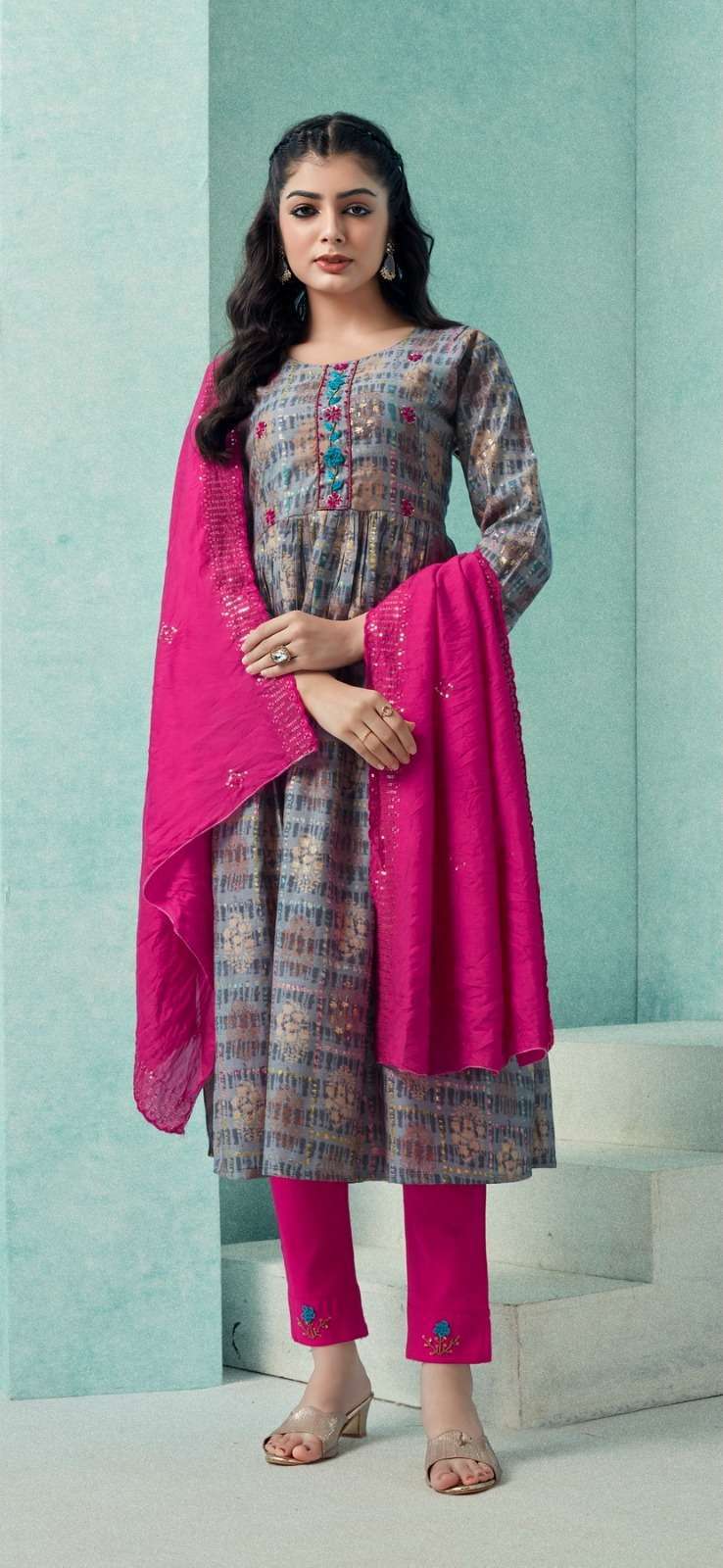 Colourpix Vol - 3 Model Chanderi Kurti Wholesale Surat