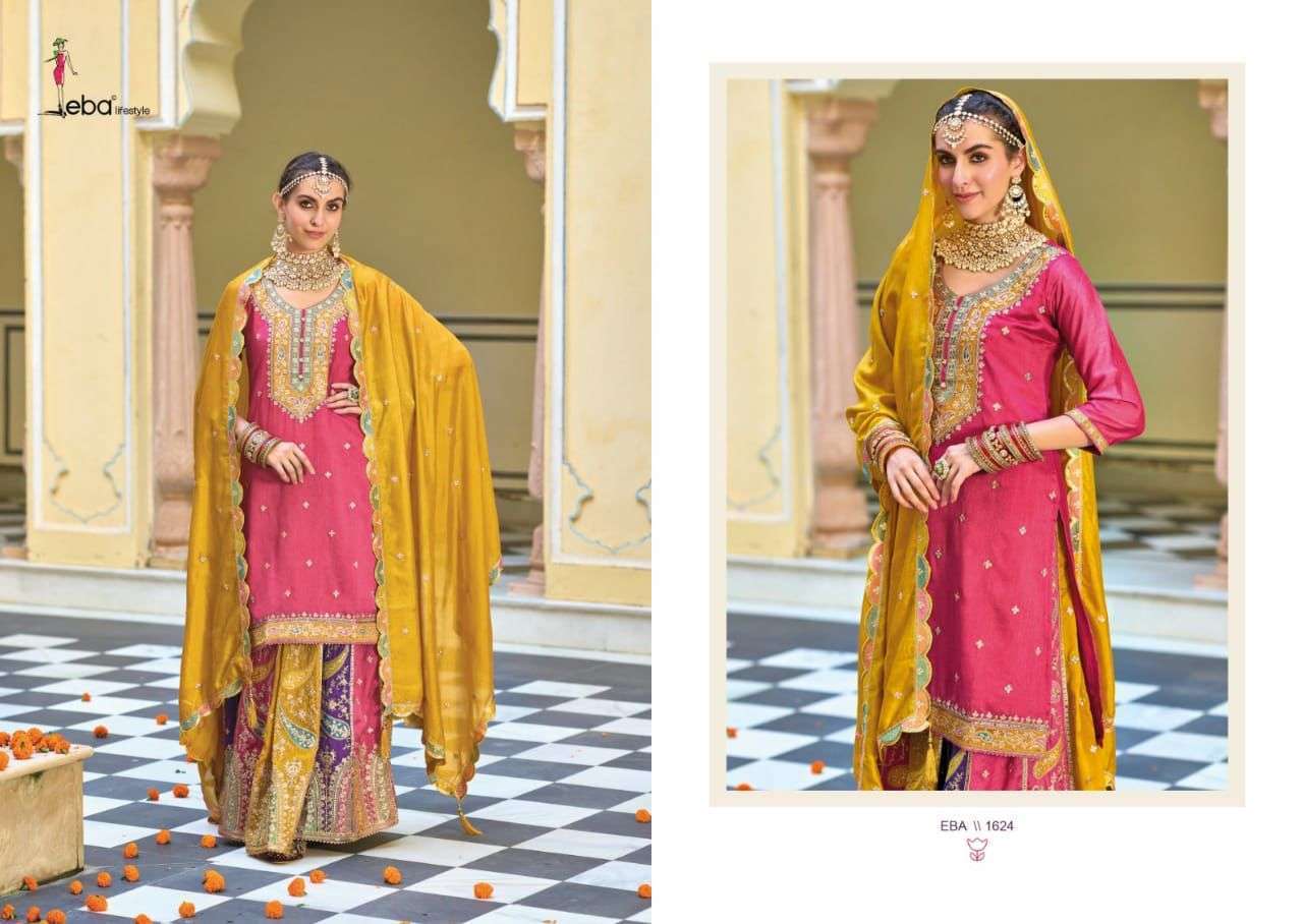 Eba Safrron Vol 3 Premium Silk Designer Ready Made Wholesale MANUFACTURE  IN INDIA