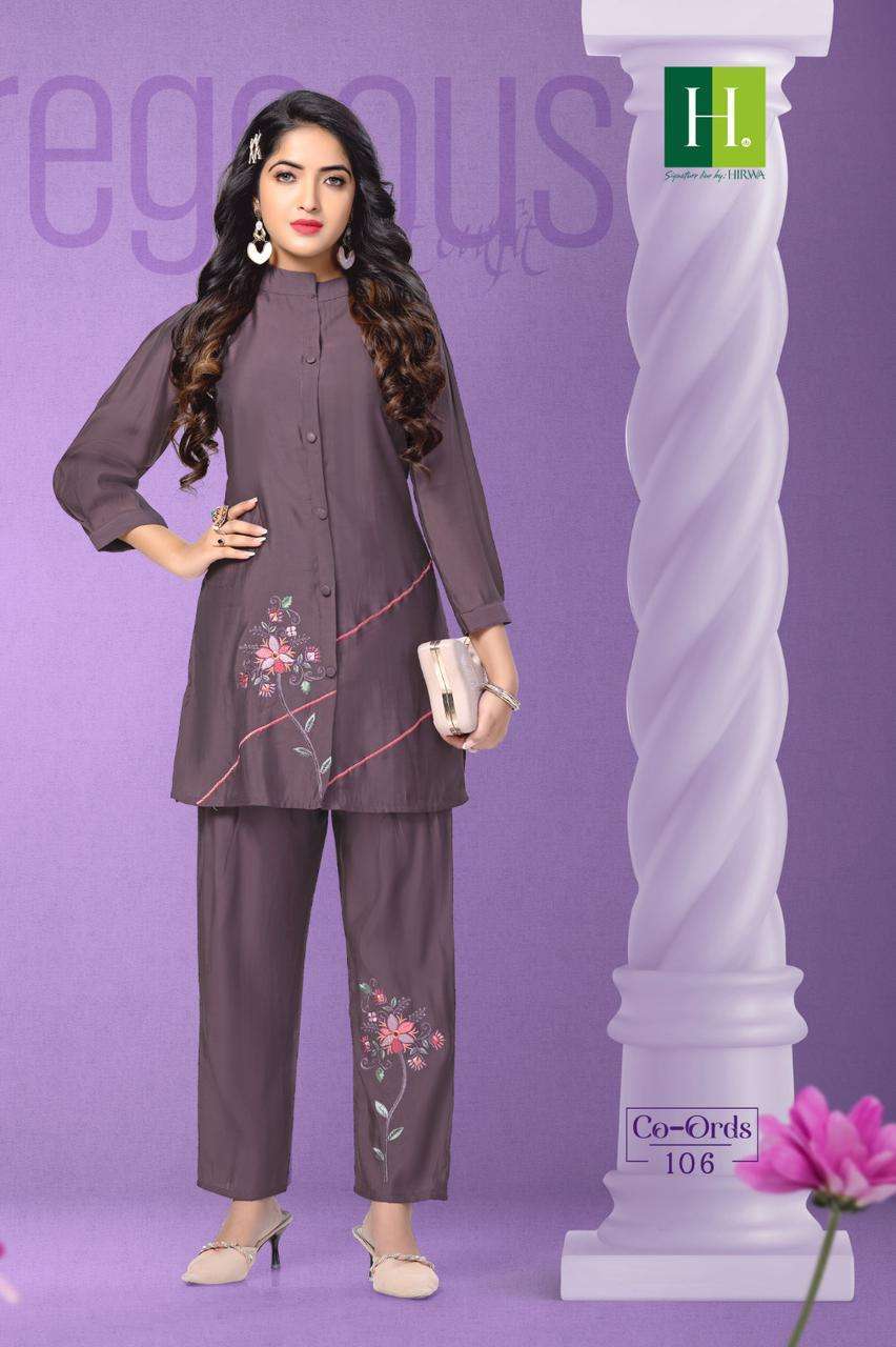 Hirwa Co Ords Roman Silk Designer Co Ord Set Collection 