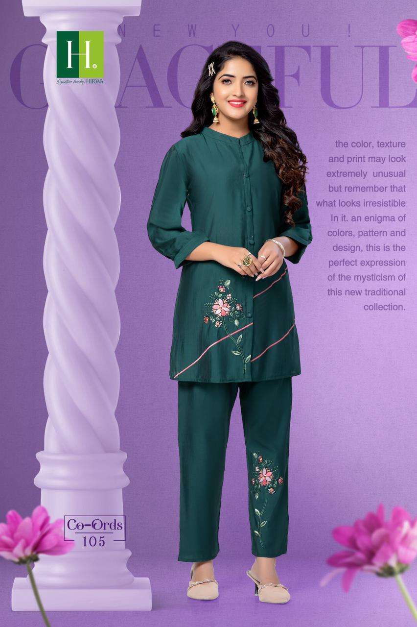 Hirwa Co Ords Roman Silk Designer Co Ord Set Collection 