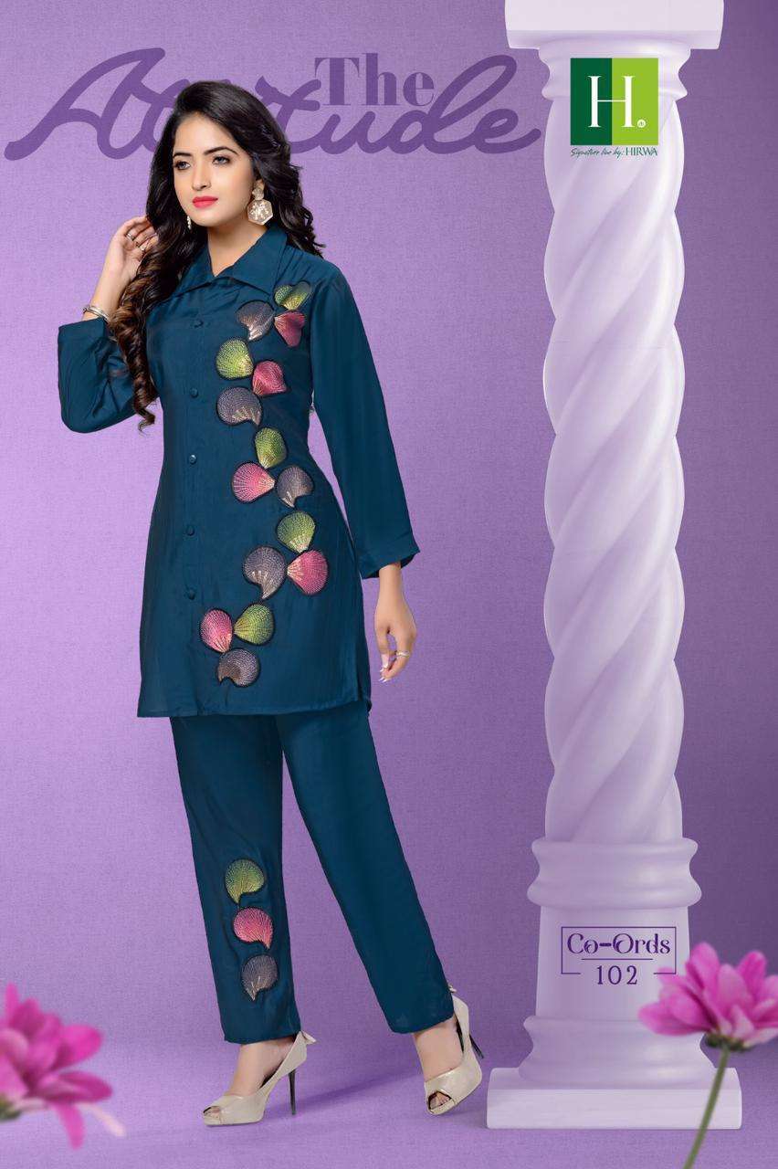 Hirwa Co Ords Roman Silk Designer Co Ord Set Collection 