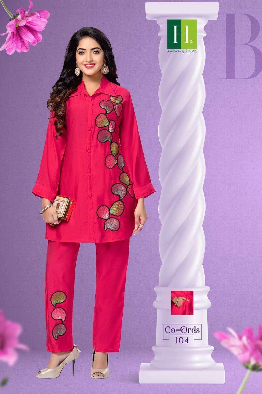 Hirwa Co Ords Roman Silk Designer Co Ord Set Collection 