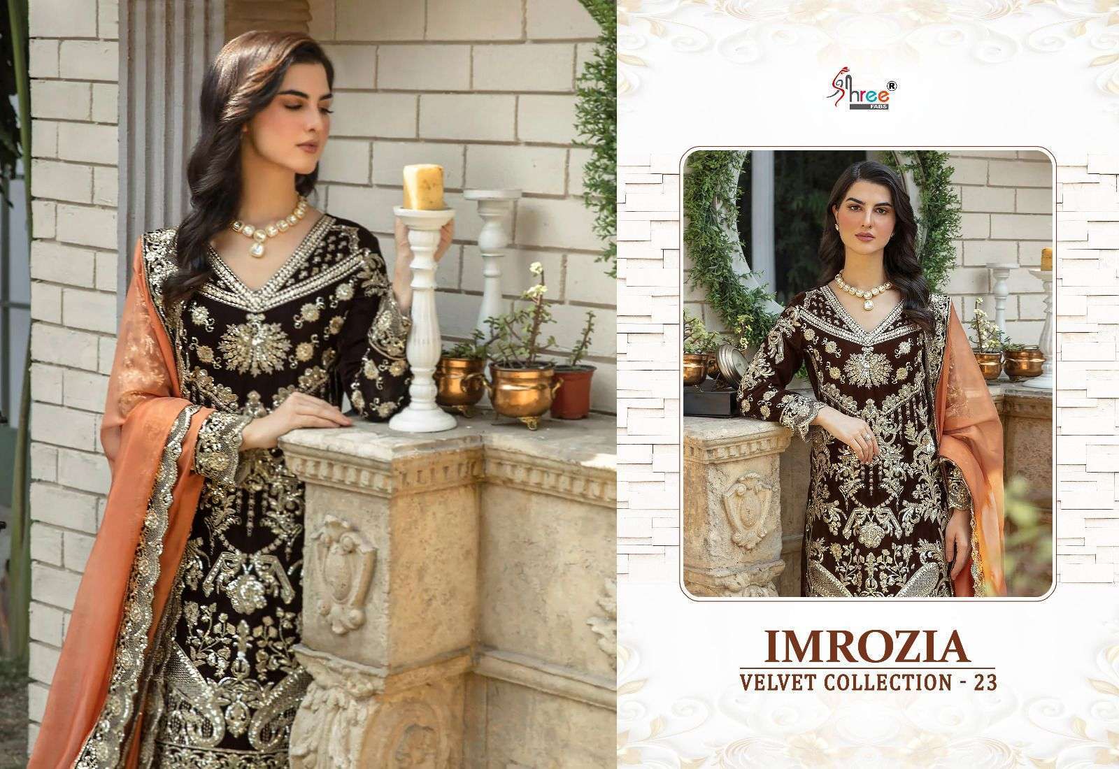 Imrozia Velvat With Heavy Embrodered Salwar Kameez Wholesale SURAT