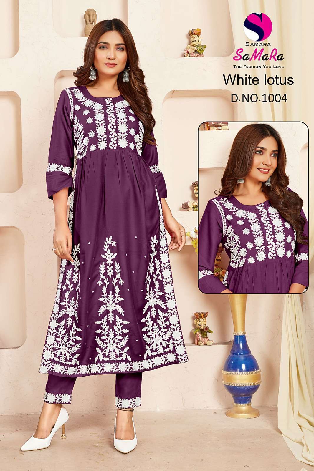 Jay-Sha White Lotus Vol-1 Kurti Wholesale SURAT