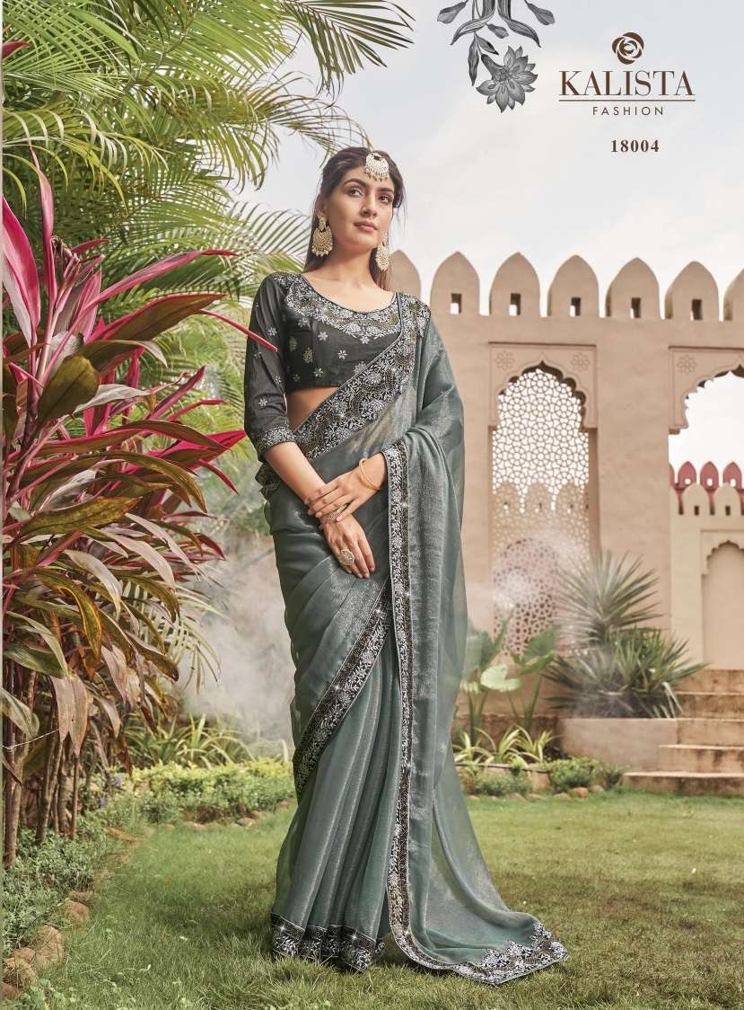 Kalista Roop Wedding Wear Designer Vichitra Silk Saree 