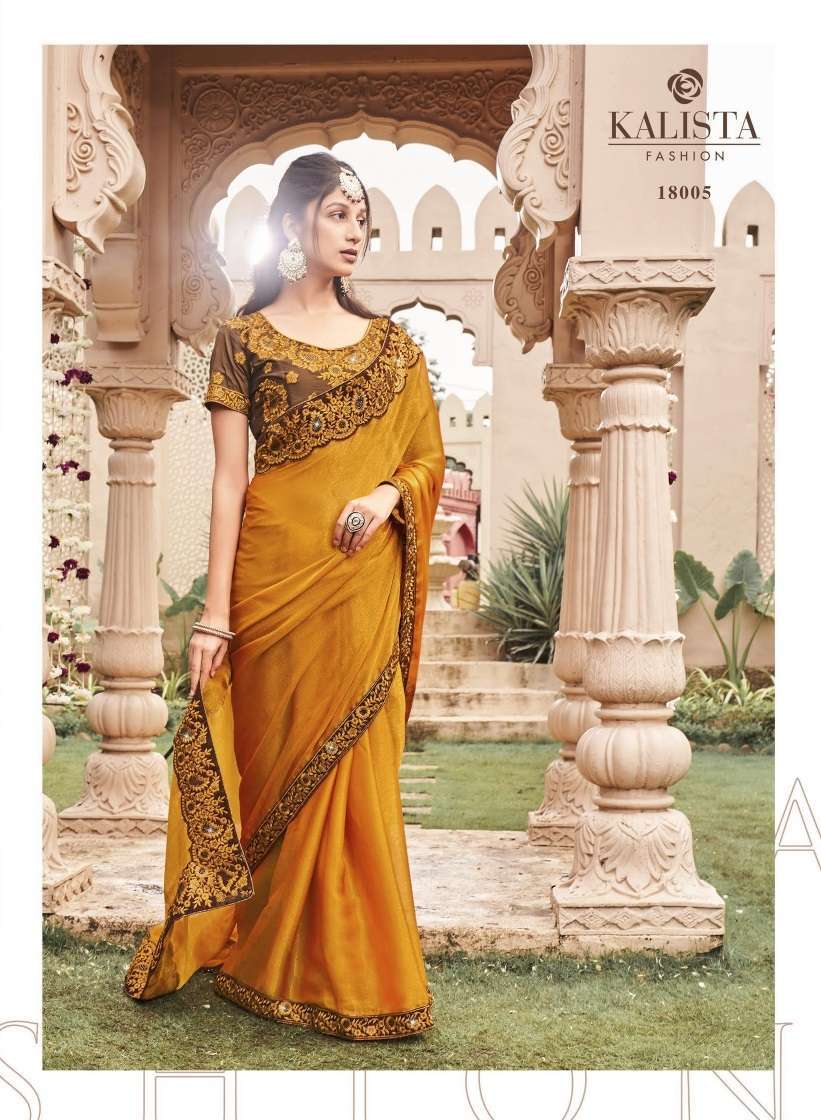 Kalista Roop Wedding Wear Designer Vichitra Silk Saree 