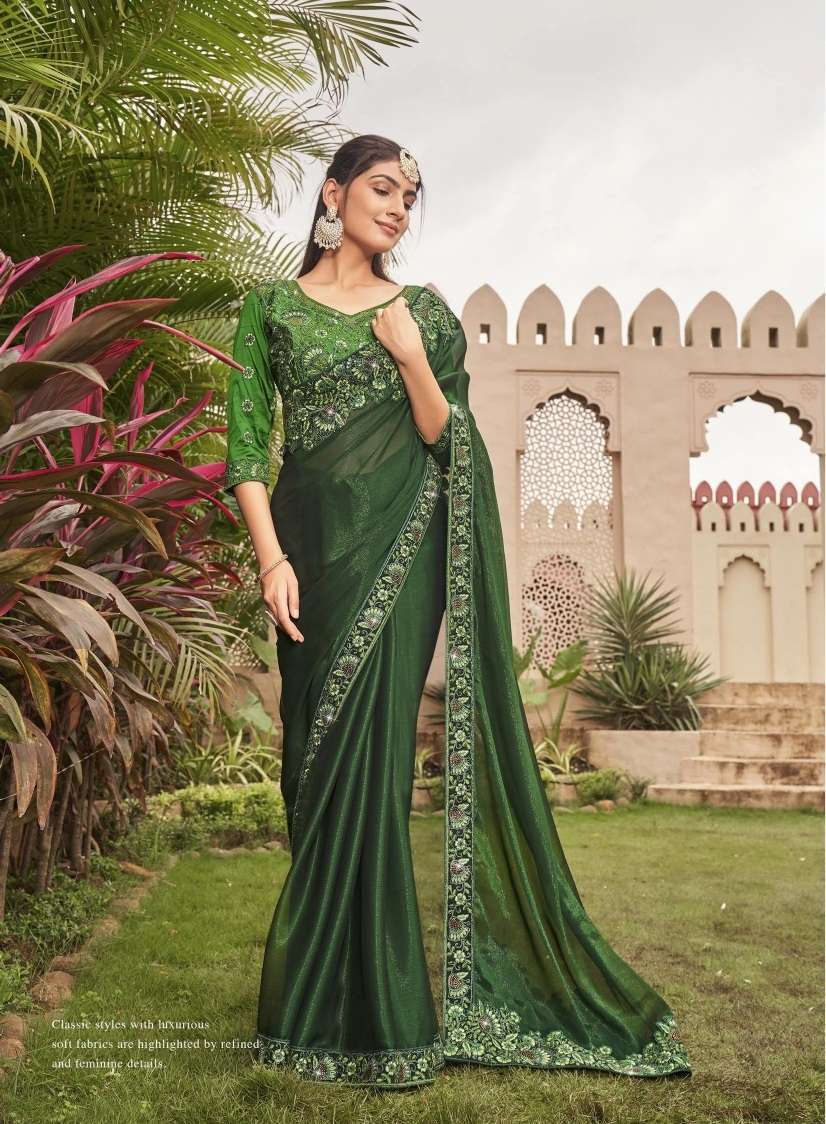 Kalista Roop Wedding Wear Designer Vichitra Silk Saree 