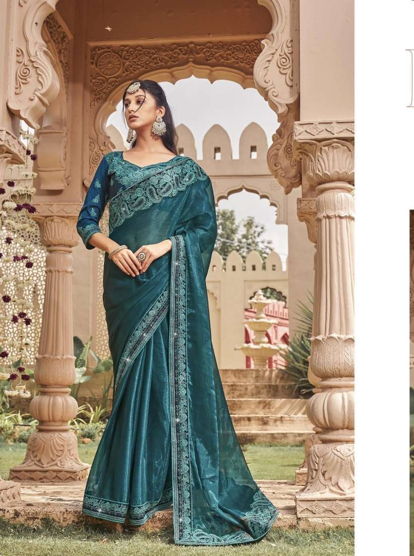 Kalista Roop Wedding Wear Designer Vichitra Silk Saree 