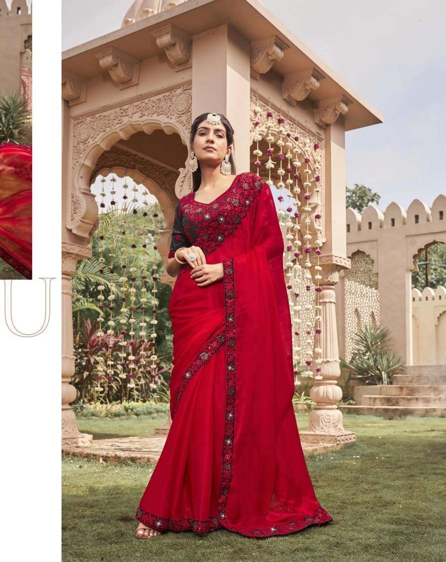 Kalista Roop Wedding Wear Designer Vichitra Silk Saree 