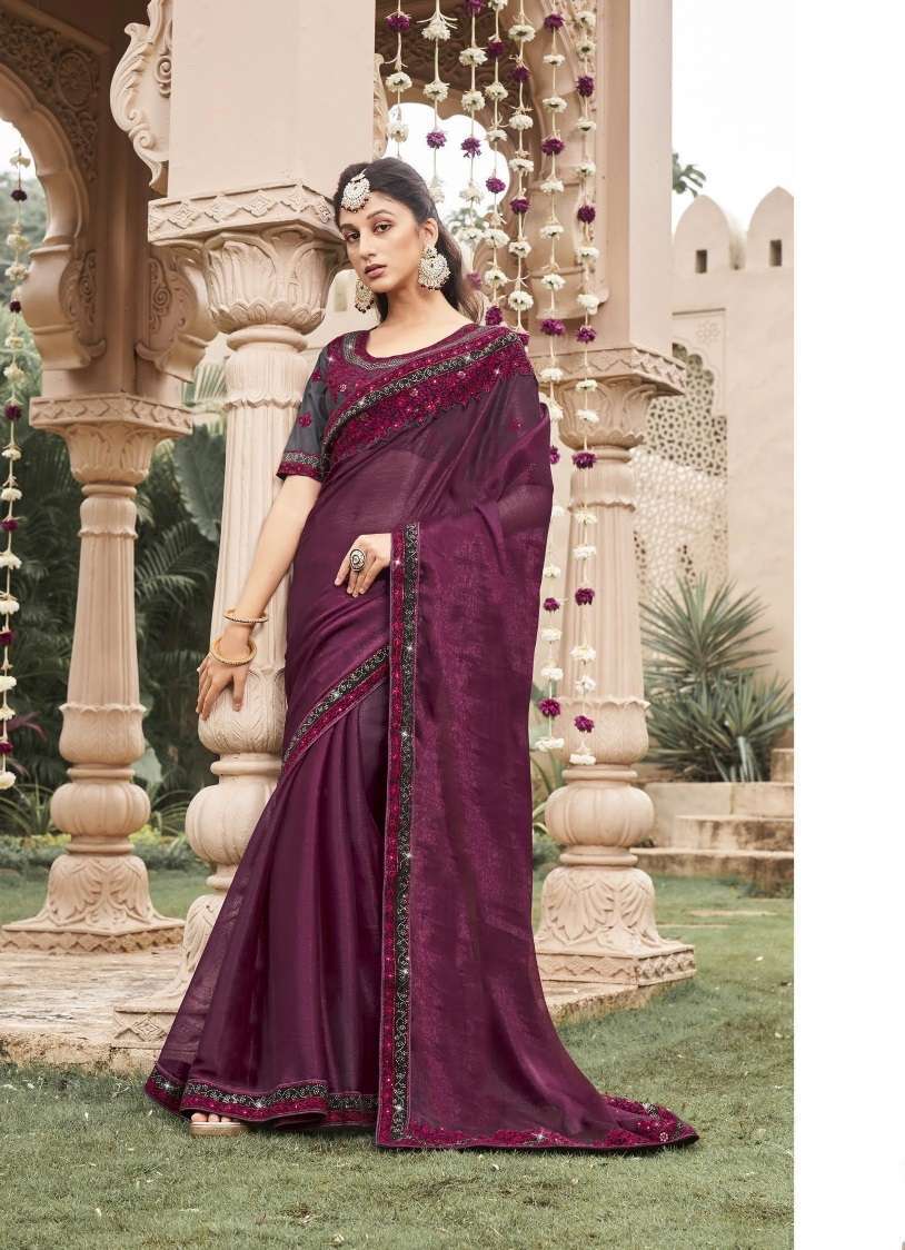 Kalista Roop Wedding Wear Designer Vichitra Silk Saree 