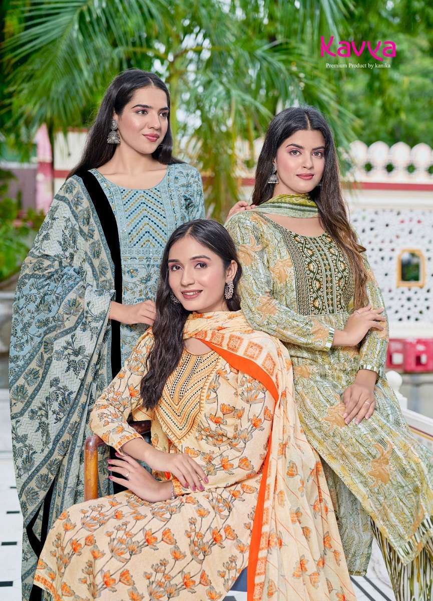 Kavya Pashmina Vol-2 – Kurti Pant With Dupatta 