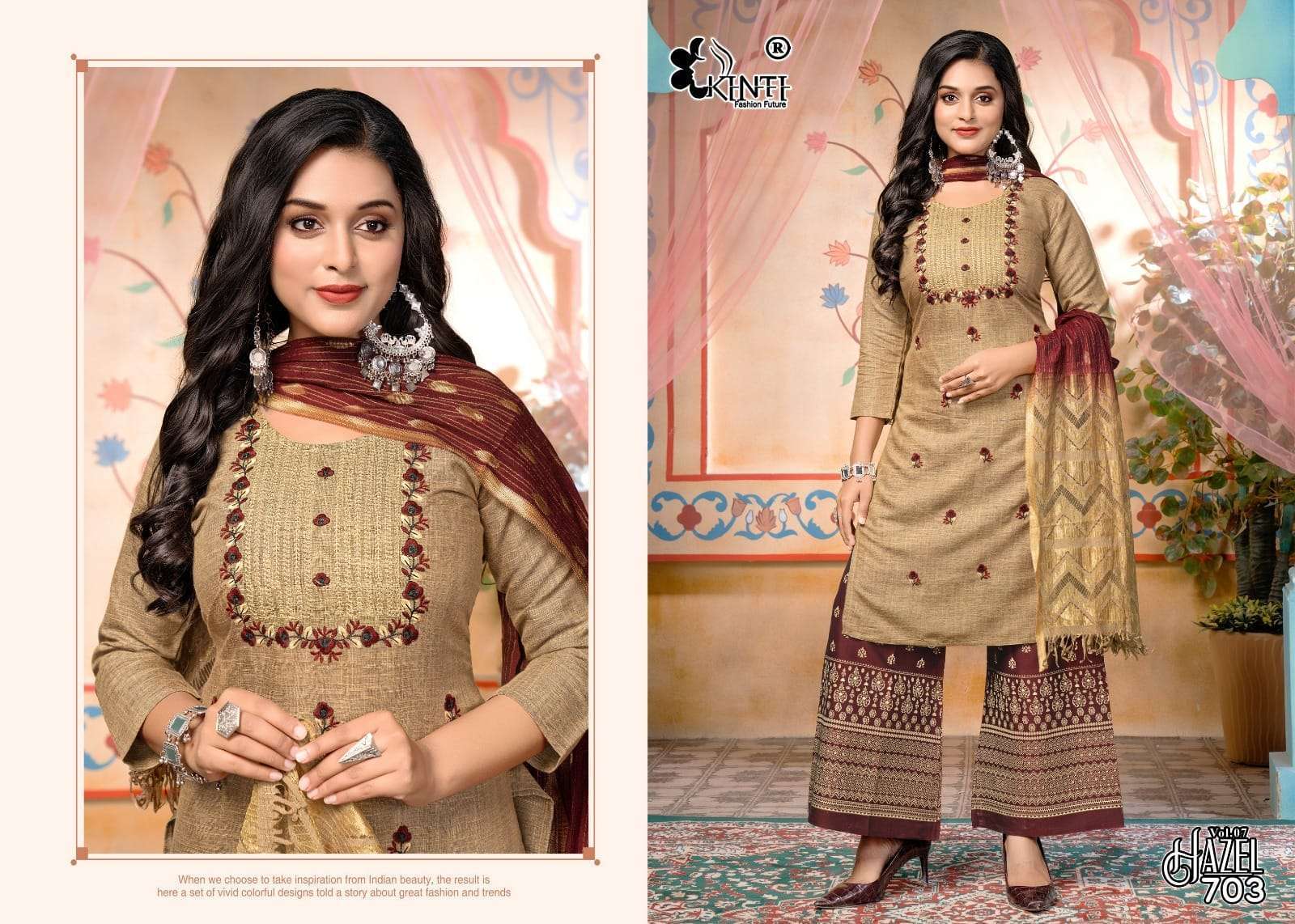 Kinti Hazel Vol 7 Kurti Plazo With Dupatta Wholesale surat