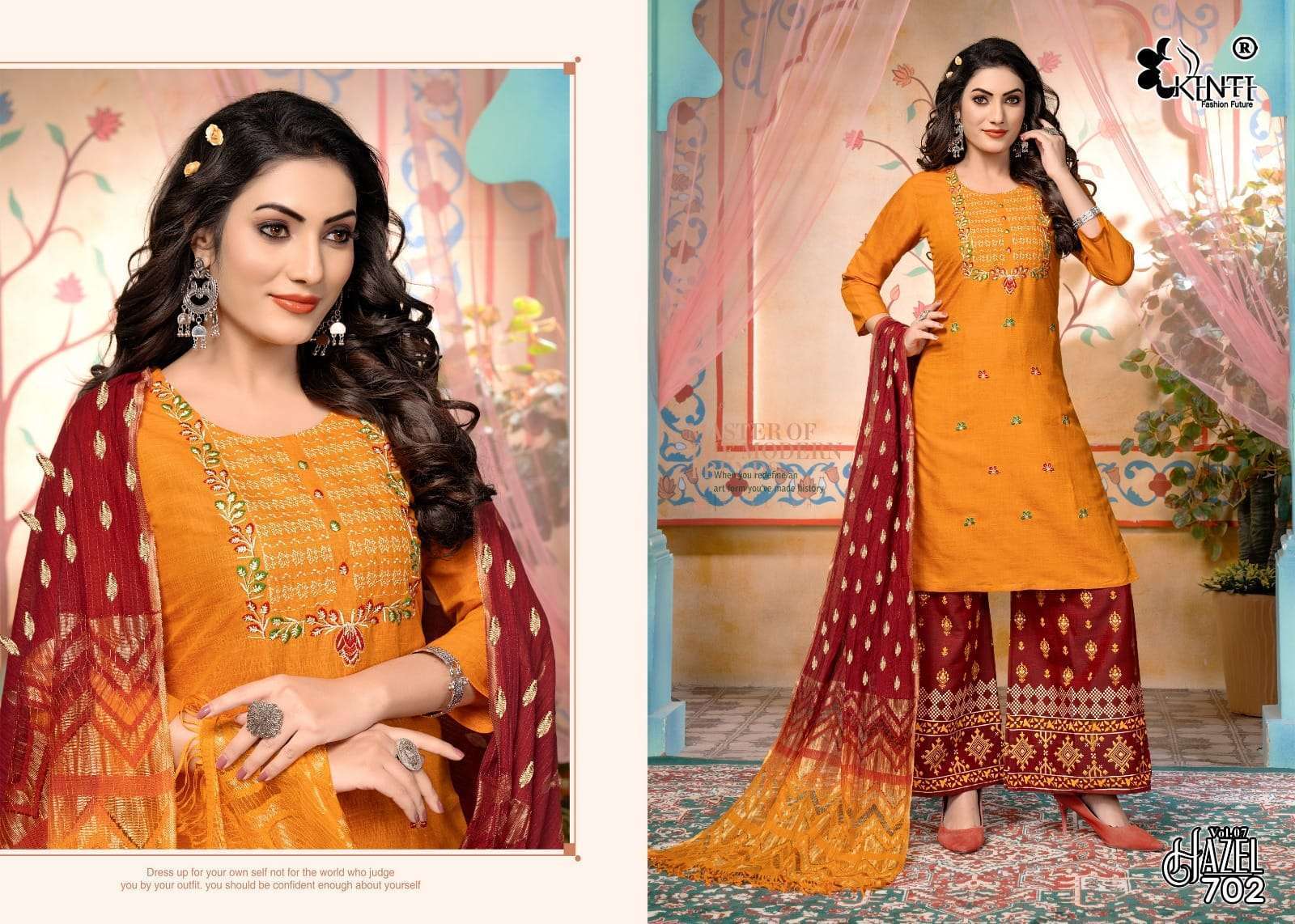Kinti Hazel Vol 7 Kurti Plazo With Dupatta Wholesale surat